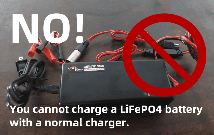 Can I charge a LiFePO4 battery with a normal charger?