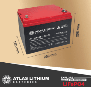 Review ATLAS 55AH Lithium Deep Cycle Battery 2023