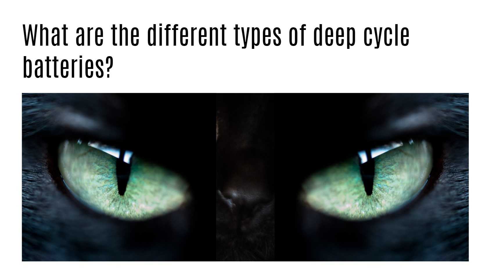 What are the different types of deep cycle batteries?