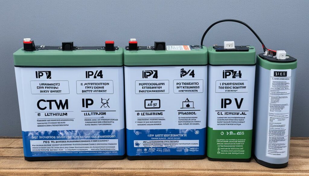 IP54, IP65, IP67 for lithium battery