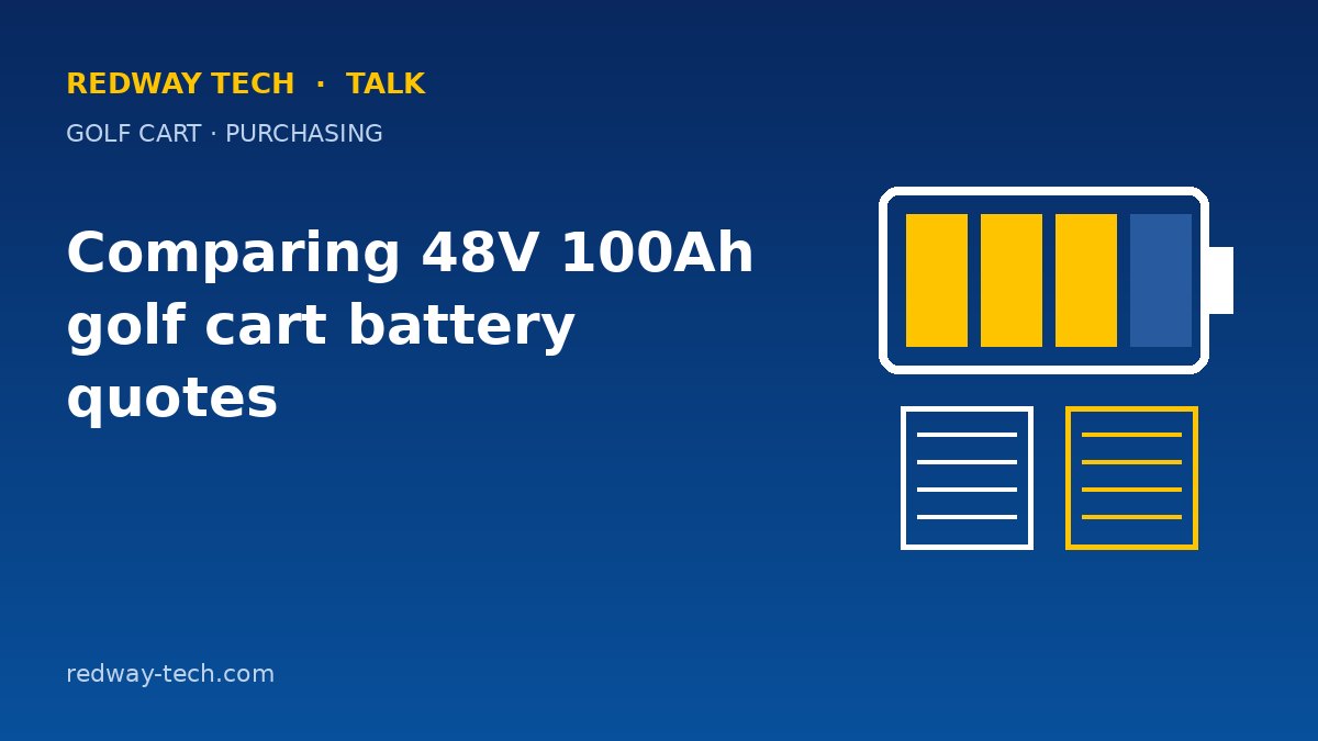 Comparing 48V 100Ah Golf Cart Battery Quotes: Key Specs