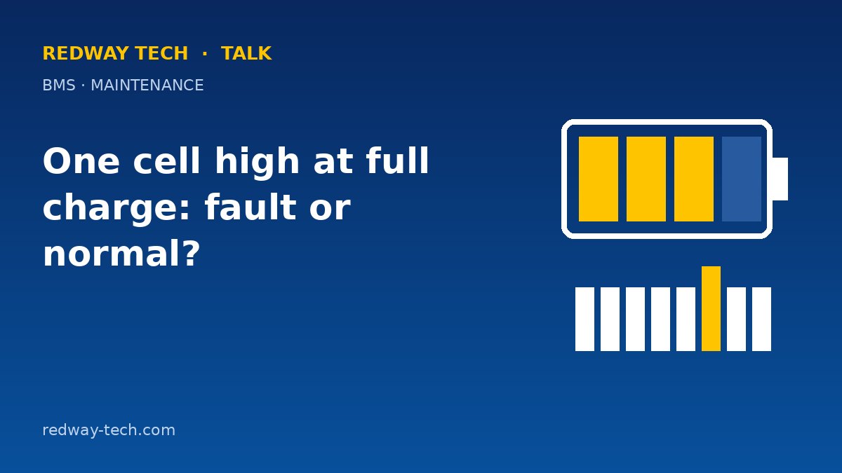 LiFePO4 One Cell High at Full Charge: Normal or a Fault?