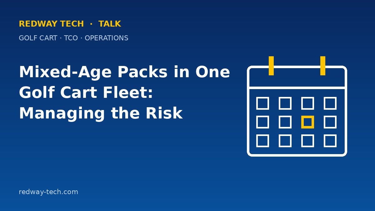 Mixed-Age Packs in One Golf Cart Fleet: Managing the Risk 1 Mixed-Age Packs in a Golf Cart Fleet: Managing the Risk – Redway Tech Talk