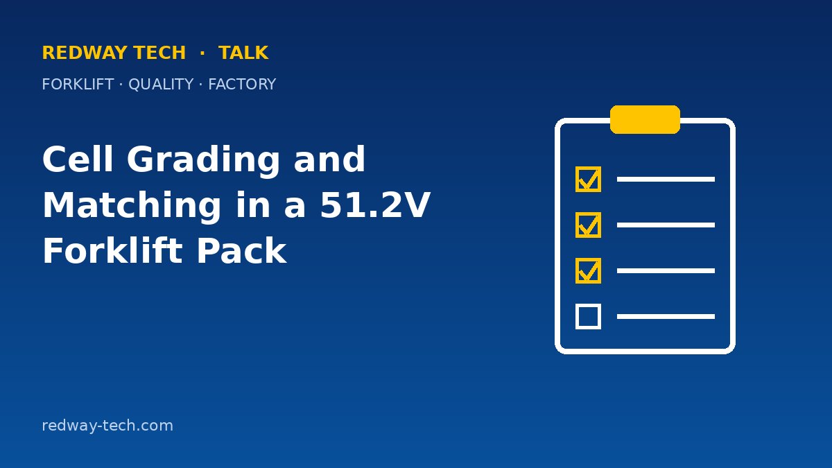 Cell Grading and Matching in a 51.2V Forklift Pack – Redway Tech Talk