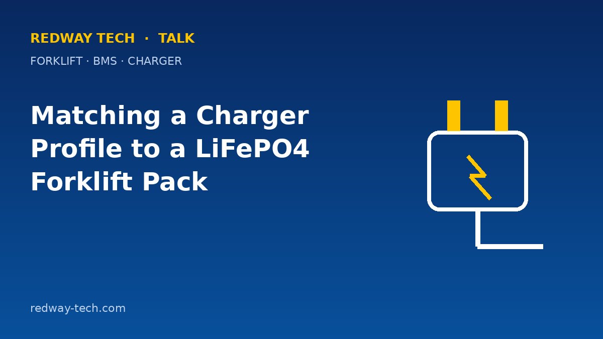 Matching a Charger Profile to a LiFePO4 Forklift Pack 1 Matching a Charger Profile to a LiFePO4 Forklift Pack – Redway Tech Talk