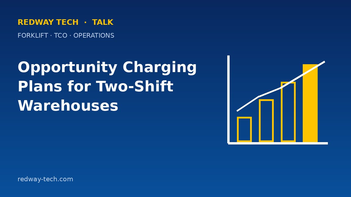 Opportunity Charging Plans for Two-Shift Warehouses 1 Opportunity Charging Plans for Two-Shift Warehouses – Redway Tech Talk