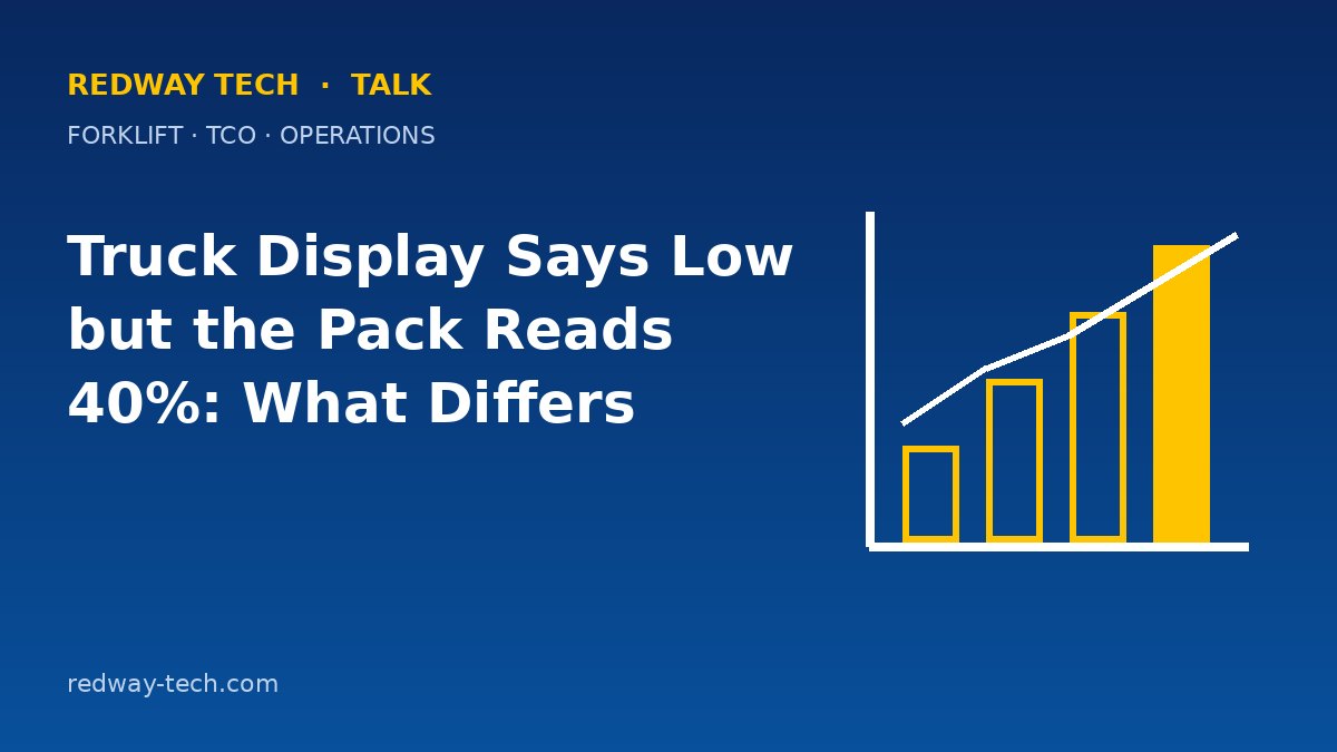 Truck Display Says Low but the Pack Reads 40%: What Differs 1 Truck Display Says Low but the Pack Reads 40 Percent – Redway Tech Talk