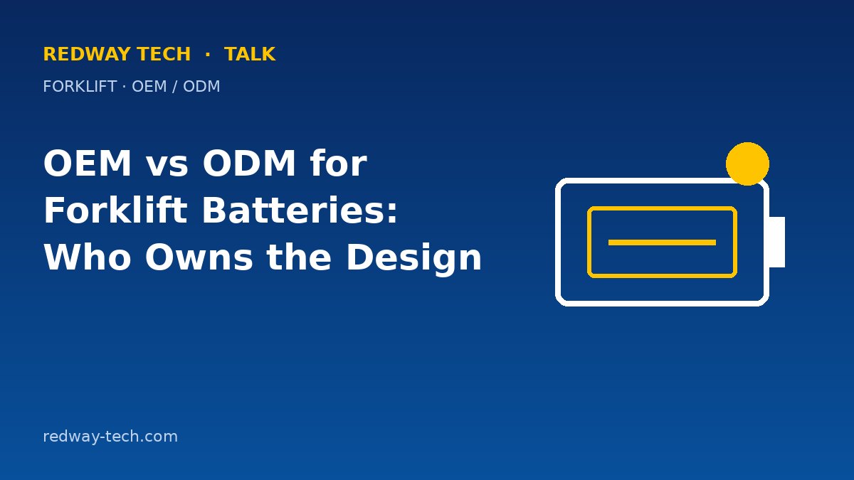 OEM vs ODM for Forklift Batteries: Who Owns the Design? 1 OEM vs ODM for Forklift Batteries: Who Owns the Design – Redway Tech Talk