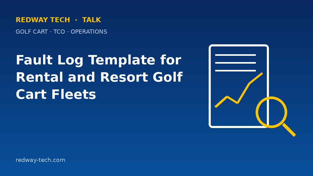 Fault Log Template for Rental and Resort Golf Cart Fleets 1 Fault Log Template for Rental and Resort Golf Cart Fleets – Redway Tech Talk
