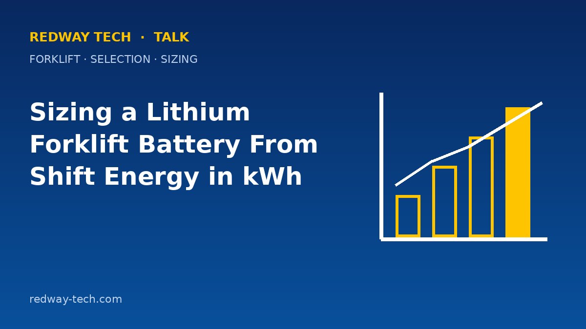 Sizing a Lithium Forklift Battery From Shift Energy in kWh 6 Sizing a Lithium Forklift Battery From Shift Energy in kWh – Redway Tech Talk