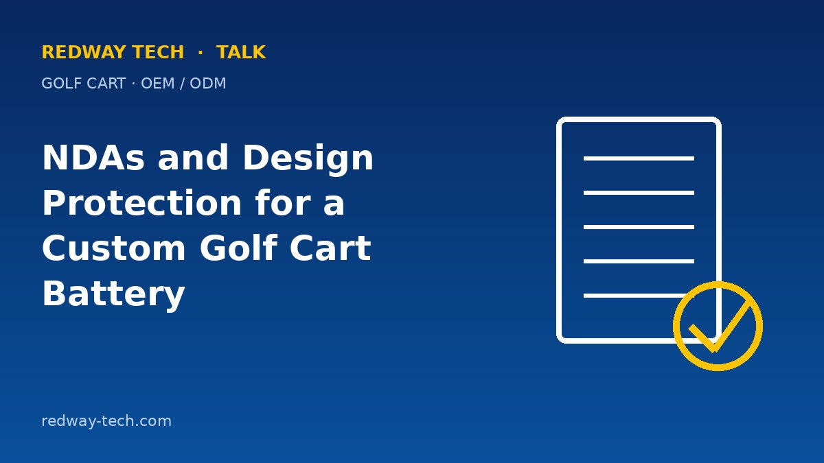 NDAs and Design Protection for a Custom Golf Cart Battery 1 NDAs and Design Protection for a Custom Golf Cart Battery – Redway Tech Talk