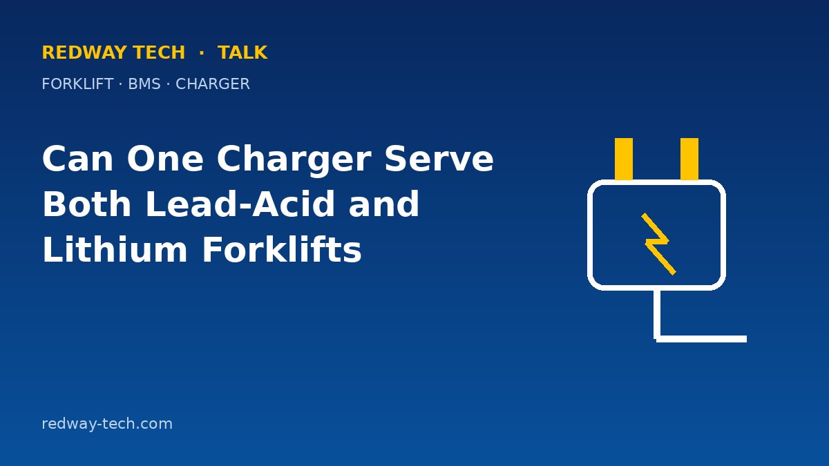 Can One Charger Serve Both Lead-Acid and Lithium Forklifts? 1 Can One Charger Serve Lead-Acid and Lithium Forklifts? – Redway Tech Talk