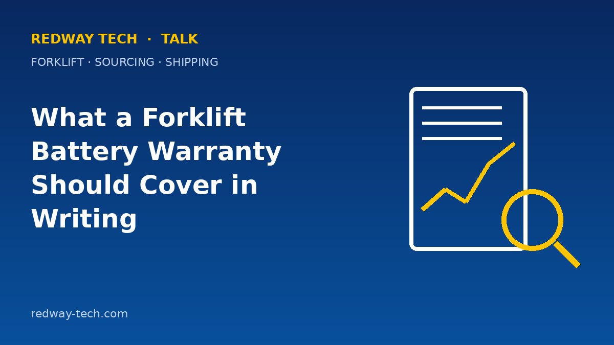What a Forklift Battery Warranty Should Cover in Writing 1 What a Forklift Battery Warranty Should Cover in Writing – Redway Tech Talk